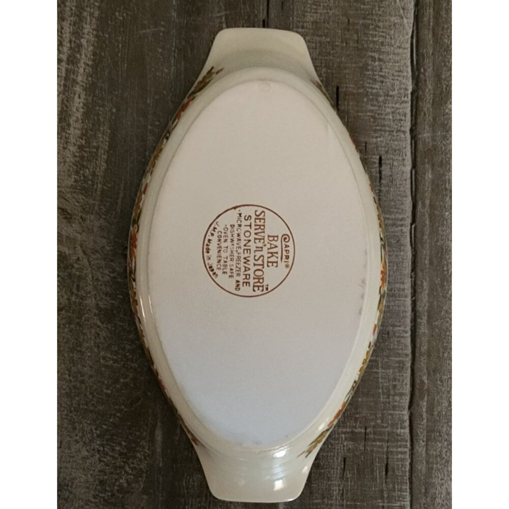 Capri Bake Serve N‎ Store Stoneware 12" Au Gratin Dishes Set Of 2 Japan NIB - Picture 6 of 10